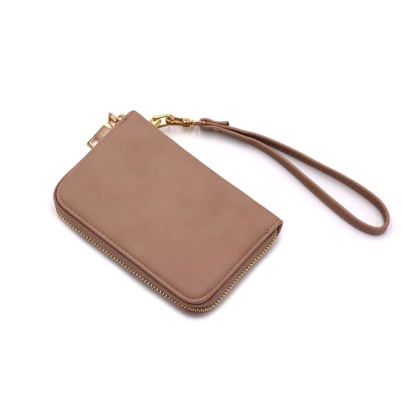 Small Zip Around Wristlet WalletTaupe Uwu >:) - Picture 2 of 6